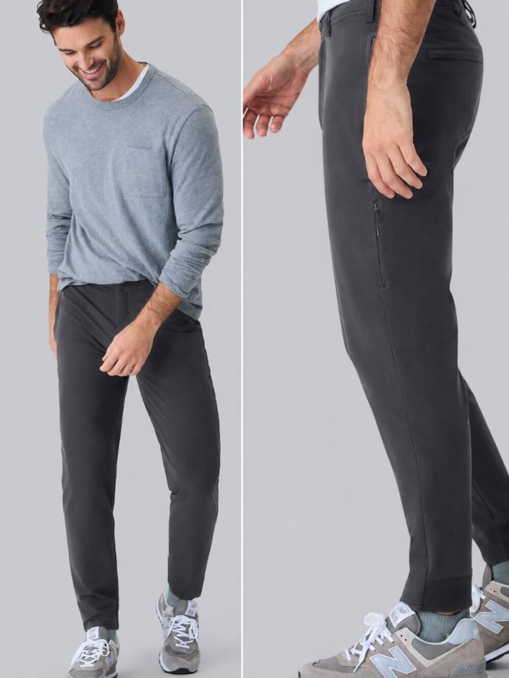 Mack Weldon Radius Flex Jogger Asphalt Gray Size L 36x30 Performance Casual